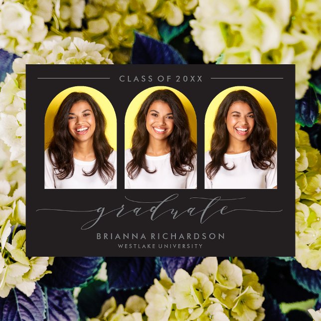 SIMPLE MODERN ARCH SCRIPT GRADUATION INVITATION (Creator Uploaded)