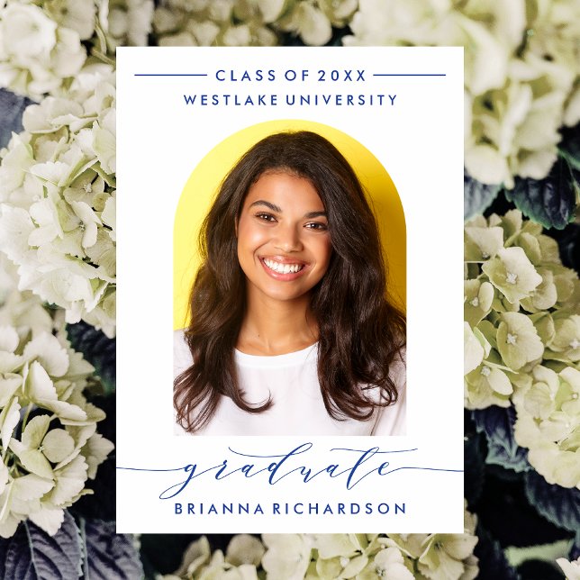 SIMPLE MODERN ARCH SCRIPT GRADUATION INVITATION (Creator Uploaded)