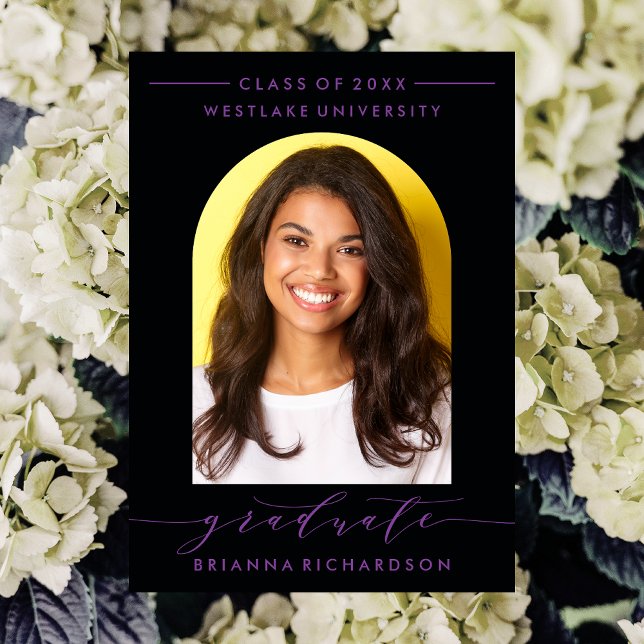 SIMPLE MODERN ARCH SCRIPT GRADUATION INVITATION (Creator Uploaded)