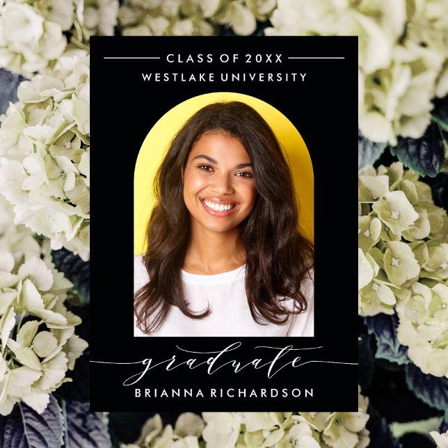 SIMPLE MODERN ARCH SCRIPT GRADUATION INVITATION (Creator Uploaded)