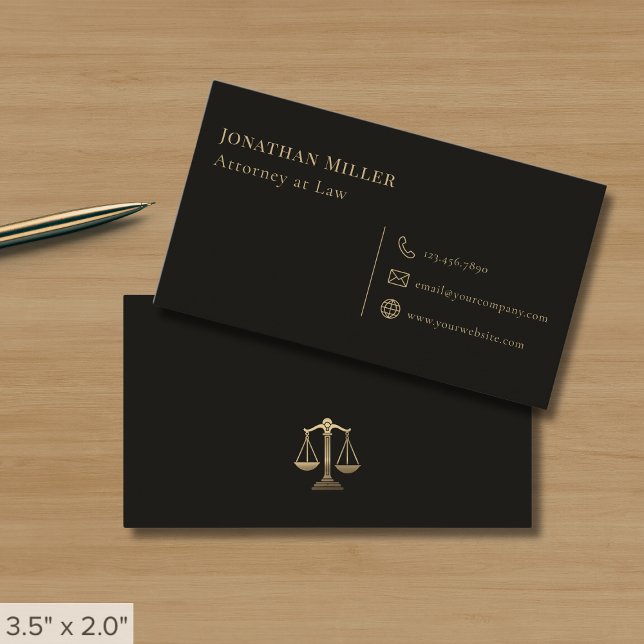 Simple Modern Attorney at Law Business Card (Creator Uploaded)