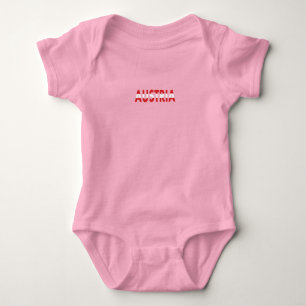 Simple Modern Austria National Flag Apparel Baby Bodysuit