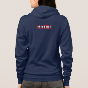 Simple Modern Austria National Flag Apparel Hoodie