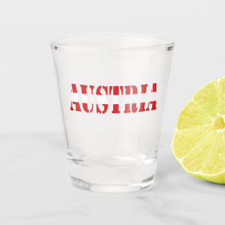 Simple Modern Austria National Flag Apparel Shot Glass