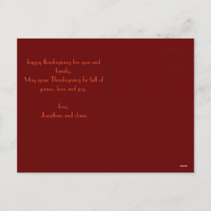  Simple Modern autumn leaves happy thanksgiving  Holiday Postcard