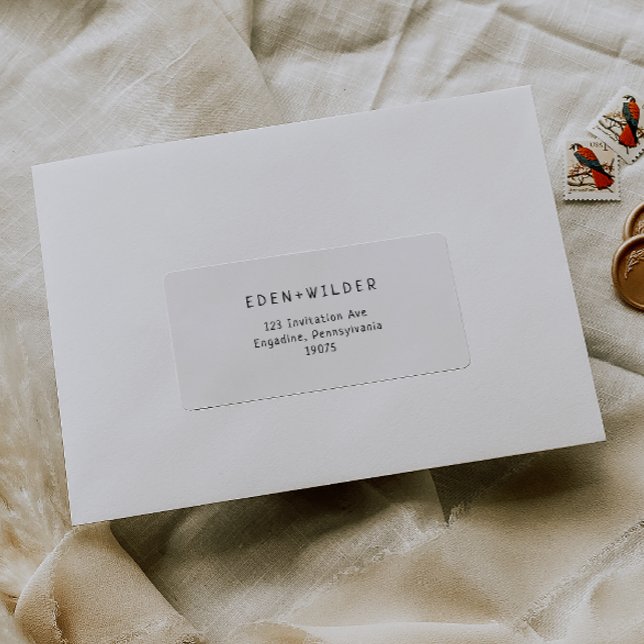 Simple Modern Baby Shower RSVP Return Address Label (Creator Uploaded)