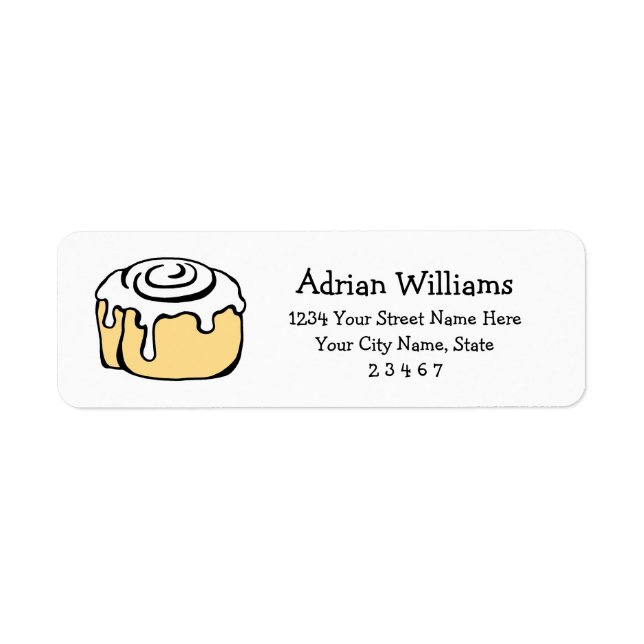 Simple Modern Bakery Chef White Return Address (Front)