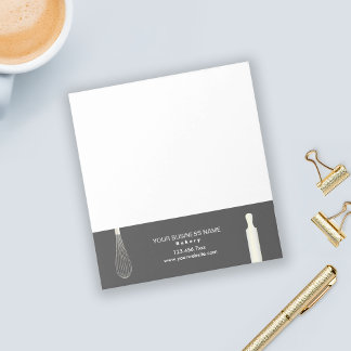 Simple Modern Baking Business Pastry Chef Bakery Notepad