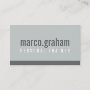 SIMPLE MODERN BAND minimalist masculine mono grey Business Card