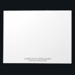 Simple Modern Basic Professional Clean Name Title Notepad<br><div class="desc">Simple Elegant Professional Clean Name Title Notepad
You can easily customise the colour of the text with the 'Customise' tool or feel free to contact me.</div>