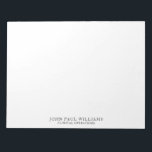 Simple Modern Basic Professional Clean Name Title Notepad<br><div class="desc">Simple Elegant Professional Clean Name Title Notepad
You can easily customise the colour of the text with the 'Customise' tool or feel free to contact me.</div>