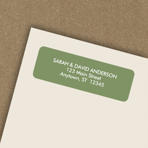 Simple Modern Basil Green Return Address Label