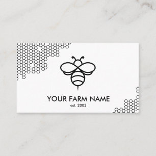 Simple Modern Beekeeper Apiarist Bee Farm Honey Business Card