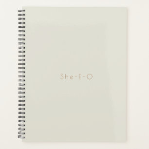 Simple Modern Beige 2024 Planner She-E-O