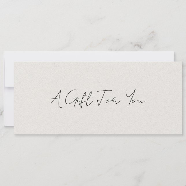 Simple Modern Beige Elegant Gift Certificate (Front)