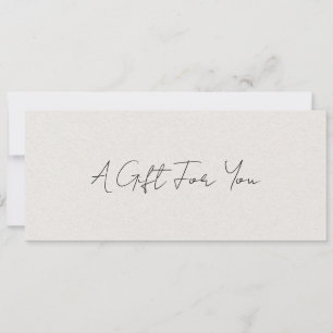 Simple Modern Beige Elegant Gift Certificate