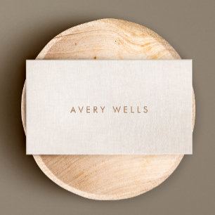 Simple Modern Beige Minimalist Professional Business Card