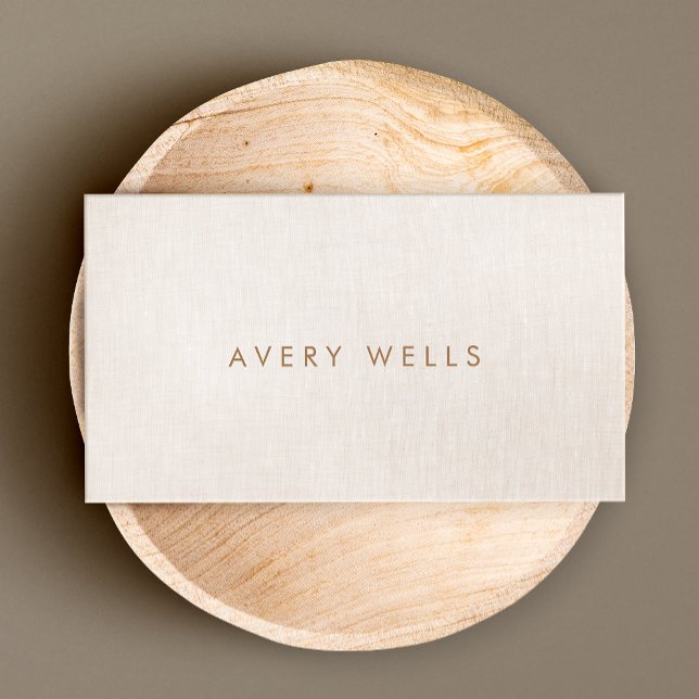 Simple Modern Beige Minimalist Professional Business Card (Creator Uploaded)