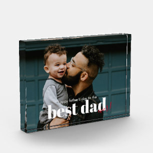 Simple Modern Best Dad Ever Photo Block