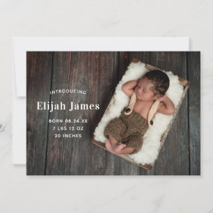 Simple & Modern Birth Announcement