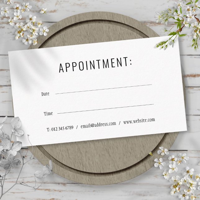 Simple Modern Black and White Appointment (Simple Modern Black and White Appointment)