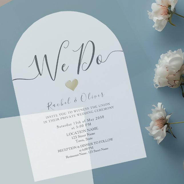 Simple Modern Black and White Wedding Reception Acrylic Invitations (Creator Uploaded)