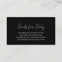 Simple Modern Black Baby Shower Books for Baby