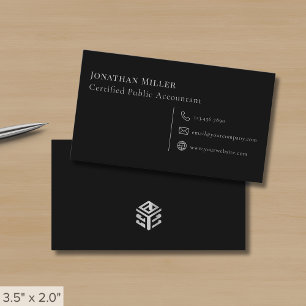 Simple Modern Black Business Card