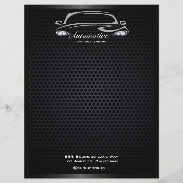 Simple modern black car dealership grand opening  flyer (Front)
