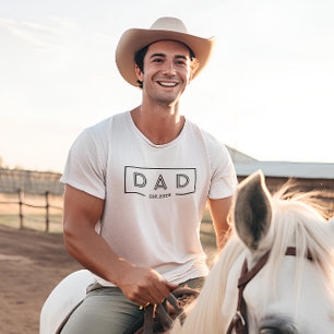 Simple Modern Black Frame-Dad Est. 2024 T-Shirt