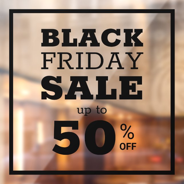 Simple Modern Black Friday Sale Window Cling (Sheet 2)