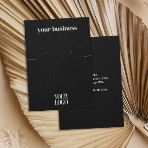 Simple Modern Black Jewellery Earring Display Card
