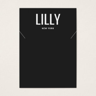 Simple Modern Black Necklace Bracelet Display Card