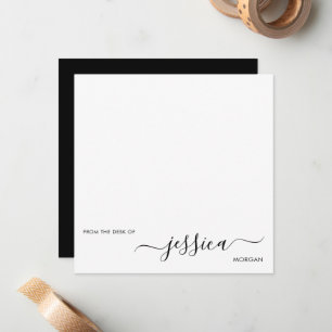 Simple modern black script card