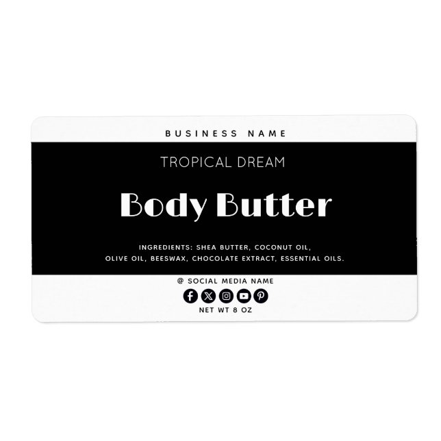 Simple modern black  white (Front)