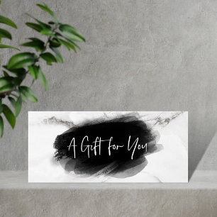 Simple Modern Black White Certificate Gift Card