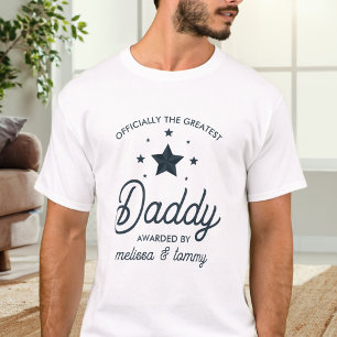 Simple Modern Black White Greatest Dad T-Shirt