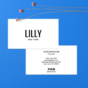 Simple Modern Black White Professional Business Card