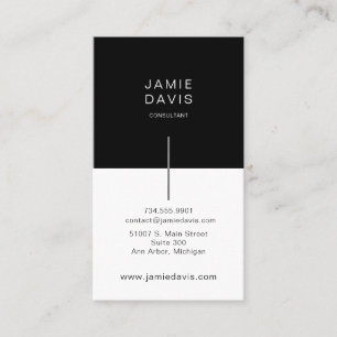 Simple Modern Black & White Professional Business Card