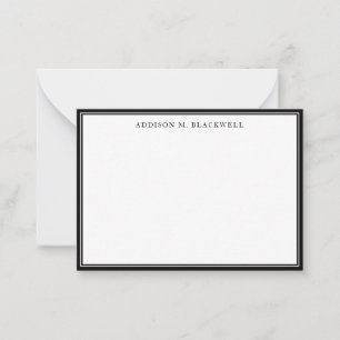 Simple Modern Black White Professional Card