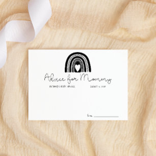 Simple Modern Black White Rainbow Advice for Mum Card