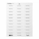 Simple Modern Black White Return Address Label