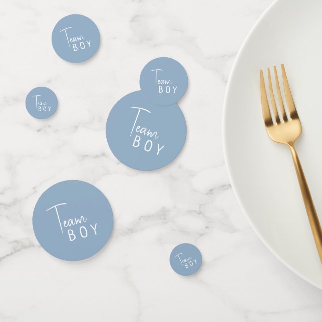 Simple Modern Blue Baby Shower Team Boy Confetti (Group)