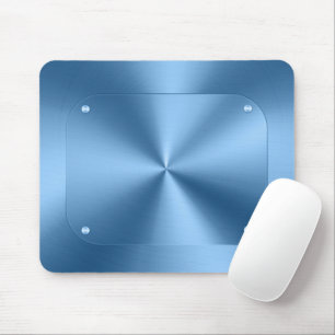Simple modern blue minimalist chic mouse mat