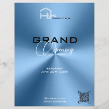 Simple modern blue minimalist Flyer