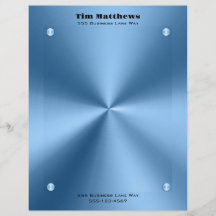 Simple modern blue minimalist letterhead