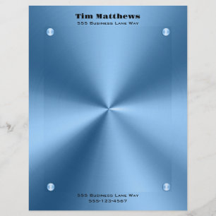Simple modern blue minimalist letterhead  flyer