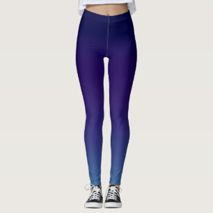 Simple Modern Blue navy Gradient  Leggings