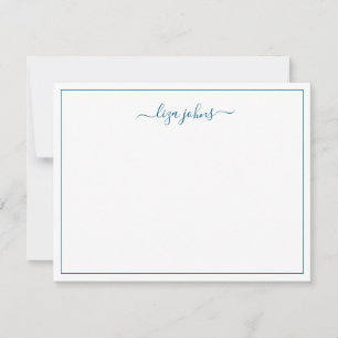 Simple Modern Blue Script Professional  Card