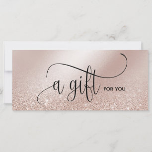 Simple Modern Blush Pink Certificate Gift Card